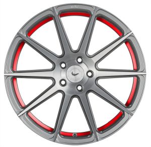 BARRACUDA PROJECT 2.0 silver brushed/ undercut Color Trim rot Wheel 9x20 - 20 inch 5x112 bolt circle