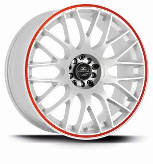BARRACUDA KARIZZMA Racingwhite Trimline red Wheel 7,5x17 - 17 inch 4x100 bolt circle