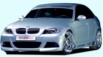 Frontbumper sedan/estate with cutout for headlight cleaning Rieger Tuning fits for BMW E90 / E91