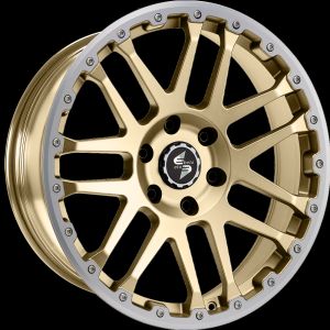 Etabeta COMBAT CV Gold matt lip + cap pol. Wheel 9x20 - 20 inch 6x139,7 bold circle