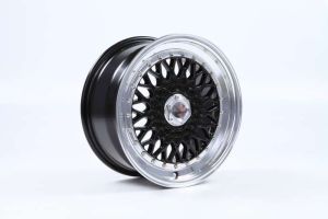 R-Style RS01 black horn polished Wheel 9x16 - 16 inch 4x100 bold circle