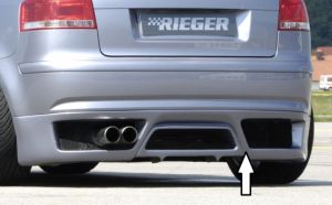 Rear apron rieger tuning  fits for Audi A3 8P