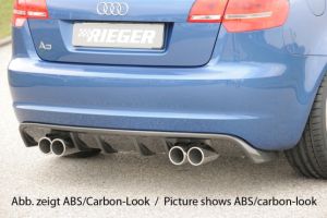 rear ignore rieger tuning for double sport muffler left/right fits for Audi A3 8P
