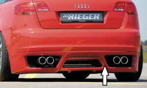 Rear apron rieger tuning fits for Audi A3 8P Sportback
