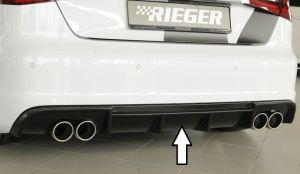 Rieger Heckdiffusoreinsatz Doppelendrohr links/rechts passend fr Audi A3 8V