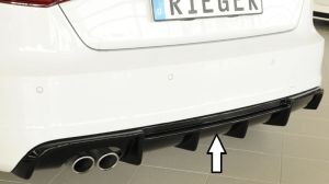 Rieger Heckdiffusoreinsatz Doppelendrohr links schwarz glanz passend fr Audi A3 8V