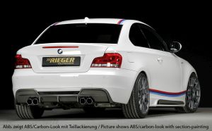 Rieger Rear insert for double tips left/right black gloss fits for BMW E81 / E82 / E87 / E88