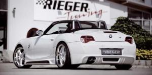 Heckschrzenansatz fr Sport Endschalldmpfer links/rechts 4x76mm Rieger Tuning passend fr BMW Z4
