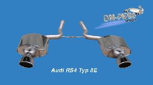 BN Pipes Audi RS4 8E cat back system