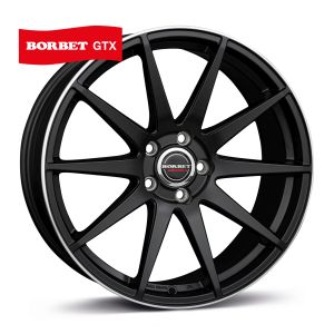 Borbet GTX black rim polished matt Wheel 10x20 inch 5x112 bolt circle