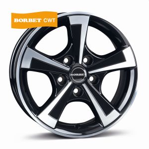 Borbet CWT black polished glossy Wheel 6x15 inch 5x112 bolt circle