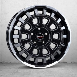 Borbet CW7 black rim polished glossy Wheel 8x18 inch 5x120 bolt circle