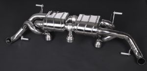Capristo stainless steel exhaust system SPECIAL, with 4 exhaust valves and different pipe routeing incl. Programmable control from 2015 fits for Audi R8