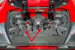 Capristo set Airbox top and cover cap fits for Ferrari F8 Tributo