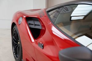Capristo side panel in the air intake, matt finish fits for Ferrari 488 GTS
