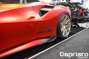 Capristo side fins matt fits for Ferrari 488 GTB
