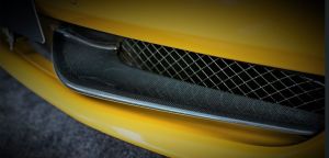 Aero dynamics front insert carbon linen matt fits for Ferrari 458