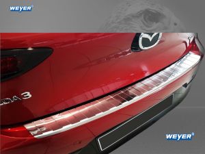 Weyer stainless steel rear bumper protection fits for MAZDA 3IV