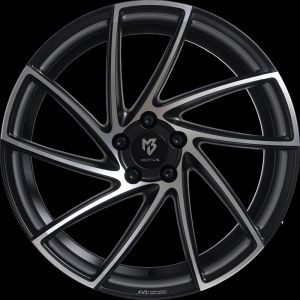 MB Design KV2 matt black polished Wheel 8.5x20 - 20 inch 5x108 bolt circle