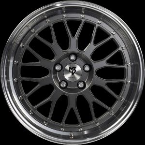 MB Design LV1 grey polished Wheel 7x17 - 17 inch 4x108 bolt circle