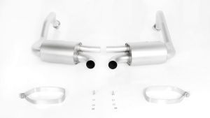 Remus Stainless steel sport exhausts left and right (without tail pipes), only for models WITHOUT Porsche sport exhaust system (PSE), incl. EC type approvalOriginal tube  55 mm - REMUS tube  60 mm fits for Porsche Cayman 2.5l Turbo 257kW