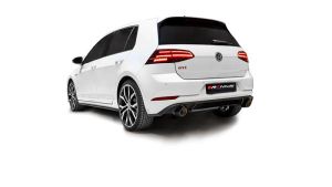 Remus Sport exhaust centered for L/R system (without tail pipes, without connecting tube), incl. EC type approvalOriginal tube  65 mm - REMUS tube  70 mm fits for Volkswagen Golf VII 2,0l 180kW GTI (DKTB, mit OPF) ab 11/2018=>