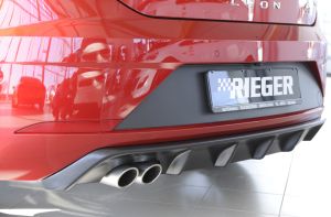 Rieger rear insert FR ST estate black gloss fits for Seat Leon 5F