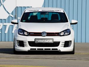Rieger front lip spoiler with ventilation slot  fits for VW Golf 6 GTI/GTD