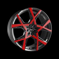 BARRACUDA PROJECT X Gloss black Flashred  Wheel 10x22 - 22 inch 5x112 bolt circle