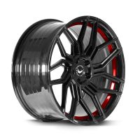 BARRACUDA DRAGOON Higloss-Black undercut Trimline red Wheel 8,5x19 - 19 inch 5x112 bolt circle
