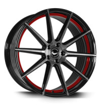 BARRACUDA PROJECT 2.0 Higloss-Black brushed Surface/undercut Colour trim rot Felge 10,5x21 - 21 Zoll 5x112 Lochkreis