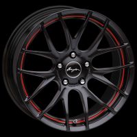 Breyton Race GTS-R Matt black red circle undercut Wheel 7,5x18 - 18 inch 5x120 bold circle