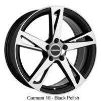 Carmani 16 Anton black polish Wheel 6,5x16 - 16 inch 5x108 bold circle