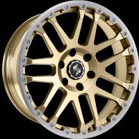 Etabeta COMBAT CV Gold matt lip + cap pol. Wheel 8x18 - 18 inch 5x120 bold circle