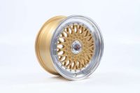 R-Style RS01 gold horn polished Wheel 7x15 - 15 inch 4x100 bold circle