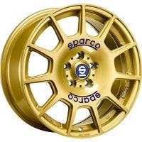 Sparco TERRA RACE GOLD + BLUE LETTERING Wheel 7,5x17 - 17 inch 5x100 bolt circle