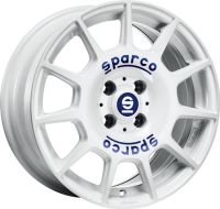 Sparco TERRA WHITE + BLUE LETTERING Wheel 7,5x17 - 17 inch 5x100 bolt circle