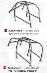 Wiechers side protection single tube (removable) only available in combination with the roll bar/cage Aluminium AlMg 4.5