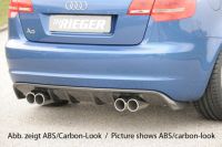Heckeinsatz Rieger Tuning fr Doppelendrohr Sportauspuff links /rechts passend fr Audi A3 8P