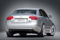 Rear apron with cutout for 1 end tip left Caractere Tuning fits for Audi A4 B6/B7