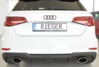 Rieger rear diffuser FL duplex oval S-Line fits for Audi A3 8V