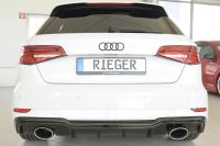 Rieger rear diffuser FL duplex oval S-Line SG fits for Audi A3 8V