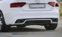 rear diffuser rieger tuning for tip left/right 1x188x120mm, Carbon-Look fits for Audi A5/S5
