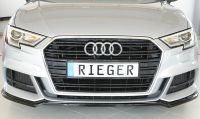 Rieger front splitter ABS FL black gloss fits for Audi A3 8V