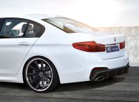 JMS rear diffuser with stripes m-technic real carbon fits for BMW G30/31