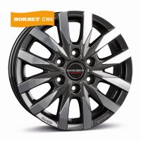 Borbet CW 6 mistral anthracite glossy polished Wheel 6,5x16 inch 6x130 bolt circle