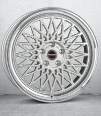 Borbet B silver rim polished Wheel 7x17 inch 4x100 bolt circle