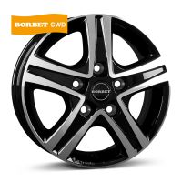 Borbet CWD black polished glossy Wheel 6x16 inch 5x118 bolt circle