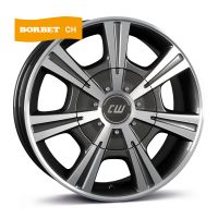Borbet CH mistral anthracite glossy polished Wheel 7,5x17 inch 5x118 bolt circle