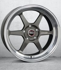 Borbet DB8GT graphite rim polished  Wheel 9,5x18 inch 5x114,3 bolt circle